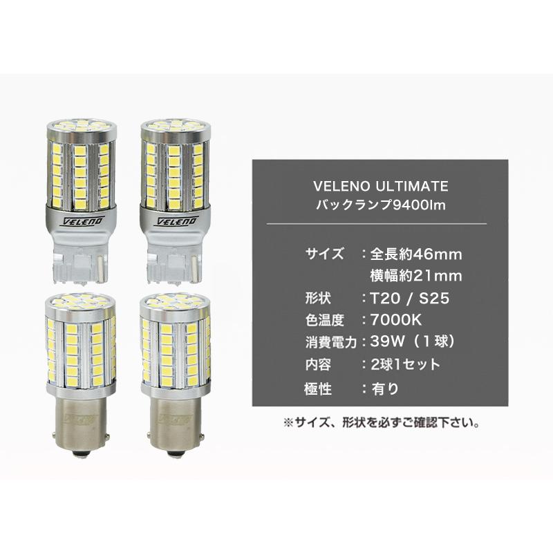 パジェロミニ H17.12〜H26.6 H50A 専用 LED バックランプ S25 驚異の9400lm VELENO ヴェレーノ ベレーノ 爆光 ヘッドライト超 2球 車検対応｜reiz｜18