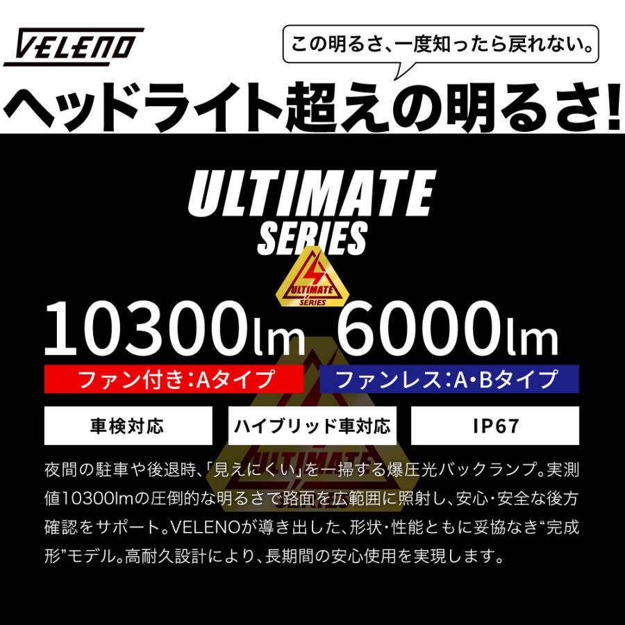 VELENO LED バックランプ TOYOTA専用 LW5B 2球1セット 10300lm VELENO