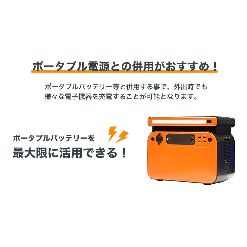 持ち歩ける ソーラーパネル 4枚式 120W ソーラーチャージャー 発電機