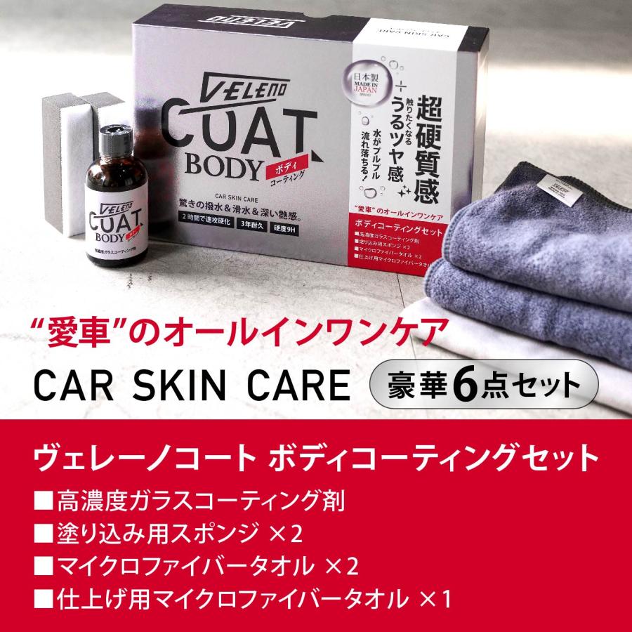 日本製】ガラスコーティング剤 セット 大容量 50ml VELENO 車