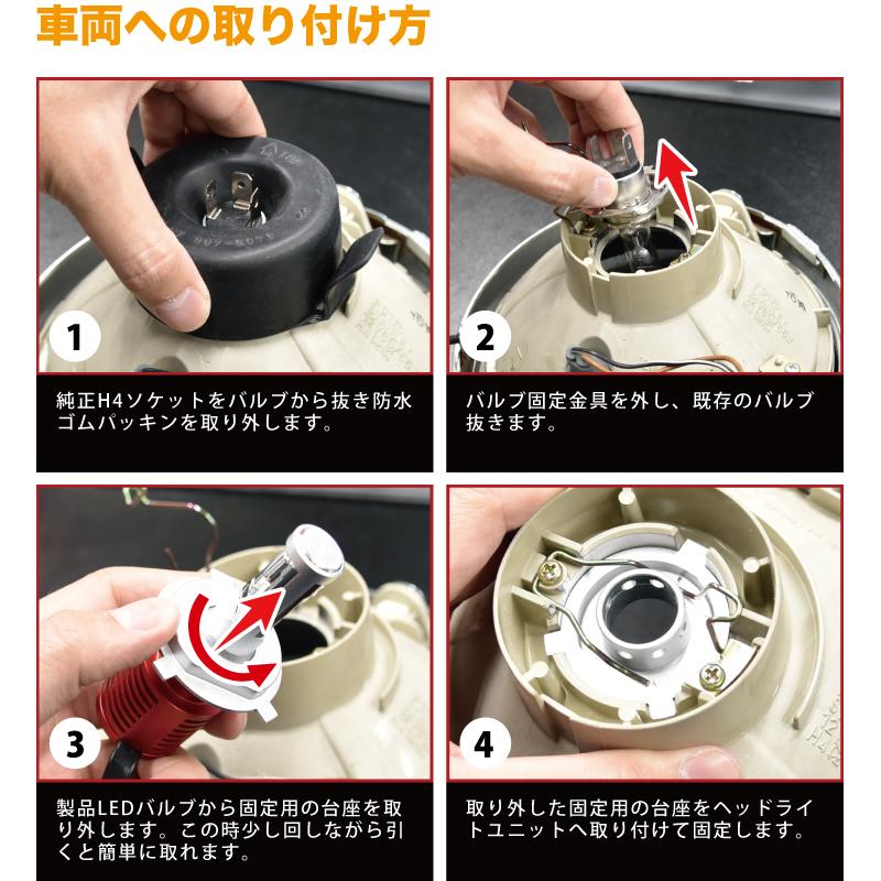 バイク用 H4 LED ヘッドライト 実測値 2400ルーメン hi/lo 抜群のカットライン |  | 19