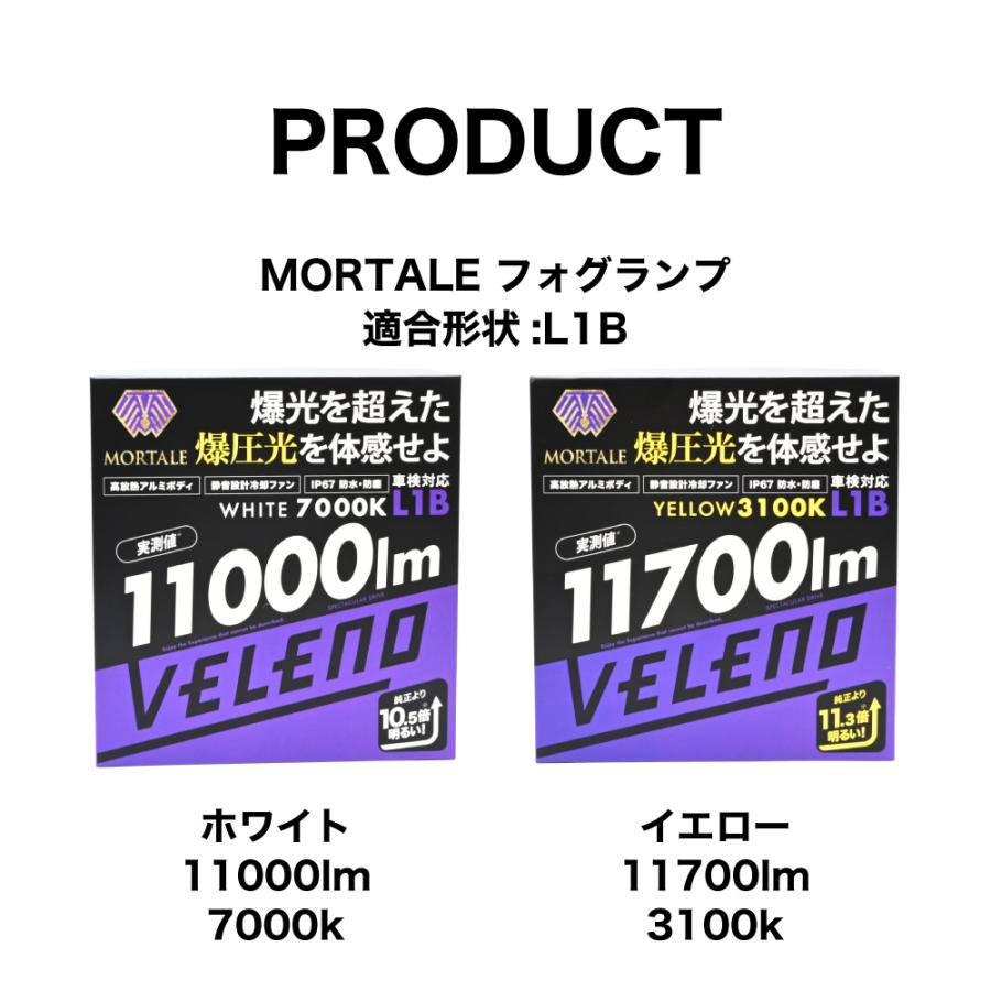 VELENO LEDライトキット 11700lm 3100K VELENO ハイラックス R2.8 〜 LED フォグランプ 11700lm イエロー