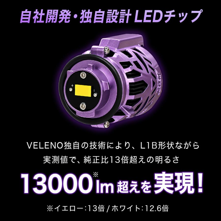 VELENO LED フォグランプ L1B VELENO 純正比 13倍の明るさ 13000lm