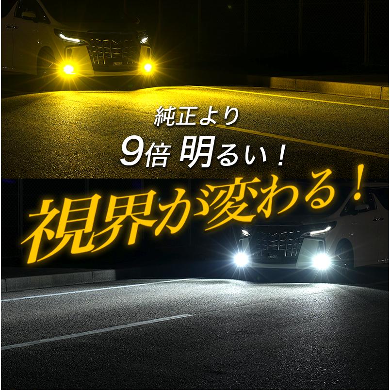 オデッセイ アブソルート H15.10〜 LEDフォグランプ カラーチェンジ 2色 切替 イエロー ホワイト 実測値 9600lm VELENO 爆光｜reiz｜04