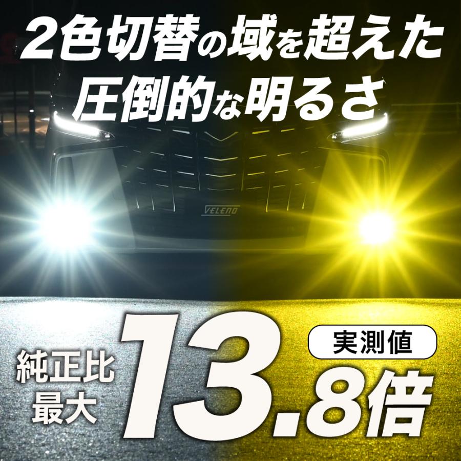 VELENO アルファード 10系 H17.4〜H20.4 LEDフォグランプ HB4 カラー
