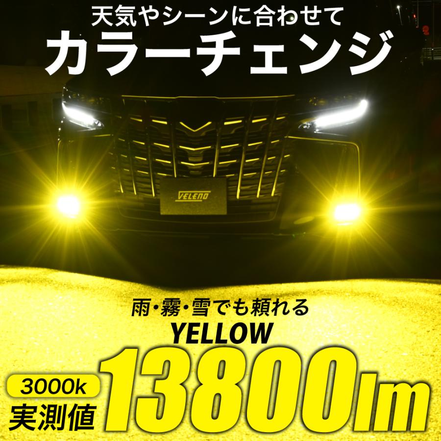 VELENO アルファード 10系 H17.4〜H20.4 LEDフォグランプ HB4 カラー