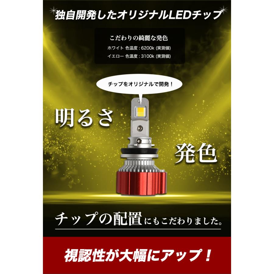 クラウンロイヤル H15.12〜H20.1 LEDフォグランプ HB4 カラーチェンジ 2色 切替 イエロー ホワイト 8400lm VELENO｜reiz｜05