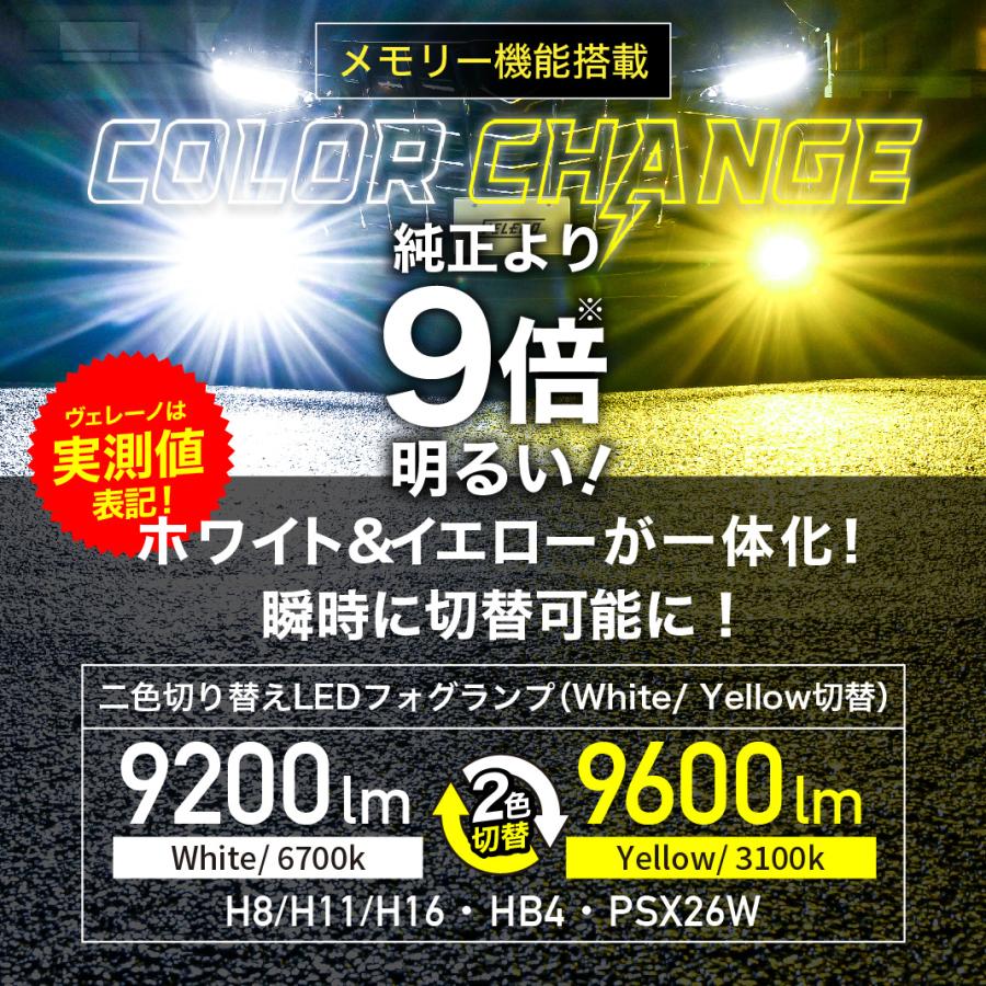 VELENO LEDフォグランプ バルブ H8 H11 H16 カラーチェンジ VELENO LEDフォグランプ バルブ H8 H11 H16 カラーチェンジ