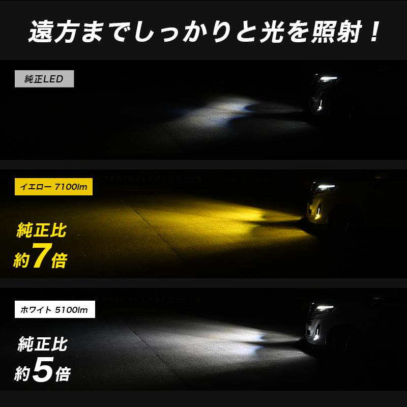 VELENO ハイエース 200系 7型 8型 専用 2色切り替え LED フォグランプ