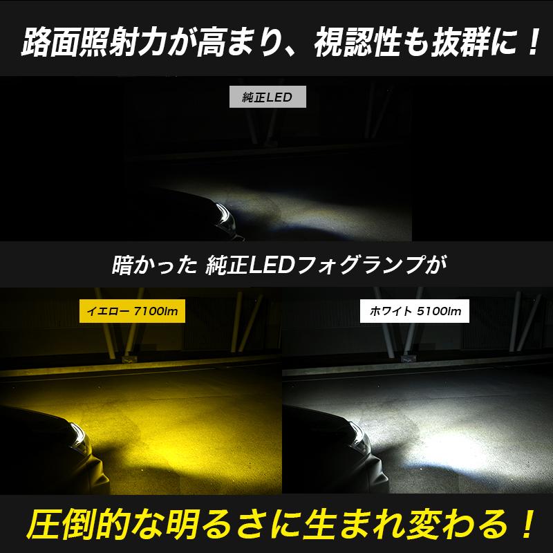 VELENO 2色切り替え LED フォグランプ L1B VELENO イエロー 7100lm