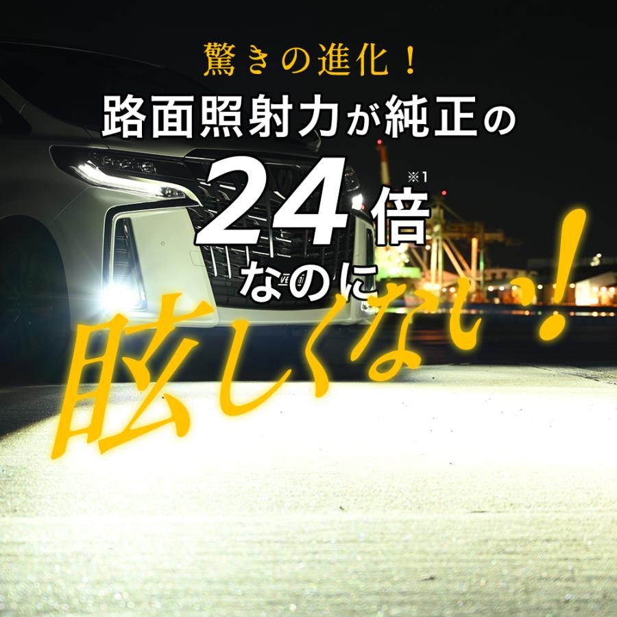 ヴェルファイア 30系 前期 後期 H27.1〜R5.6 爆圧光 純正比24倍の路面照射力 ゼログレア LEDフォグランプ ユニット ホワイト イエロー 2色切り替え VELENO 爆光｜reiz｜03