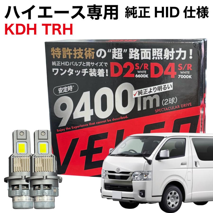 VELENO ハイエース 200系 H22.7〜H24.4 KDH TRH 専用 LEDヘッドライト