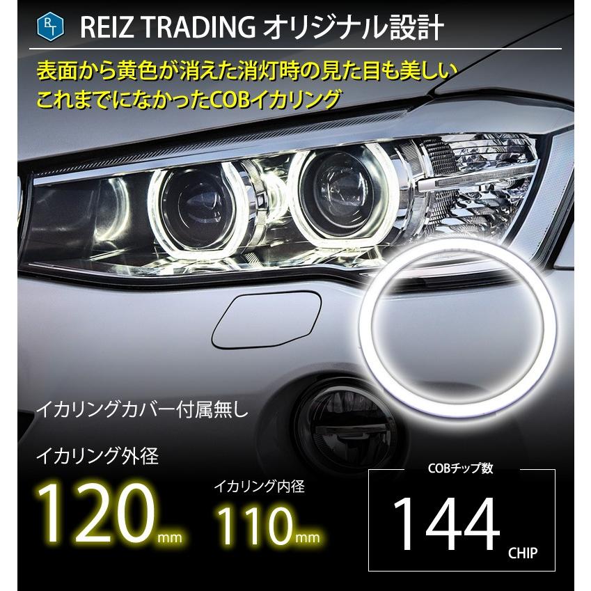 イカリング エンジェルアイ COB LED 120mm ヘッドライト