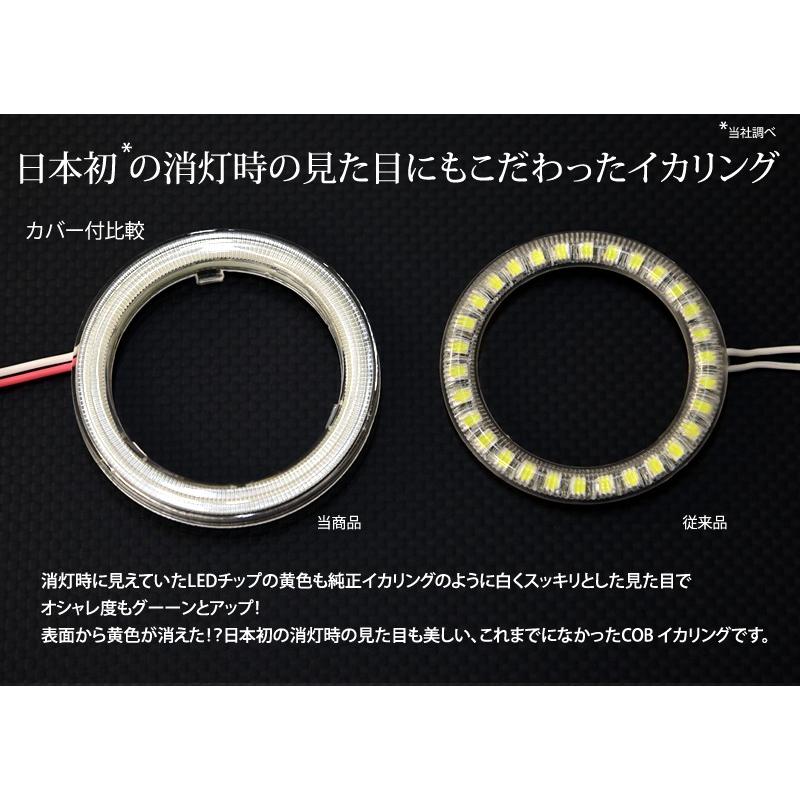 イカリング エンジェルアイ COB LED 120mm ヘッドライト ホワイト