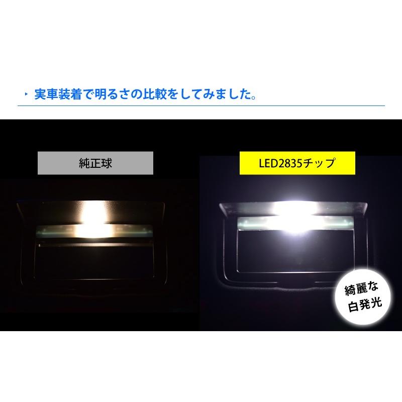 バイザーランプ バニティ ルームランプ T6.3 LED ヒューズ型 無極性