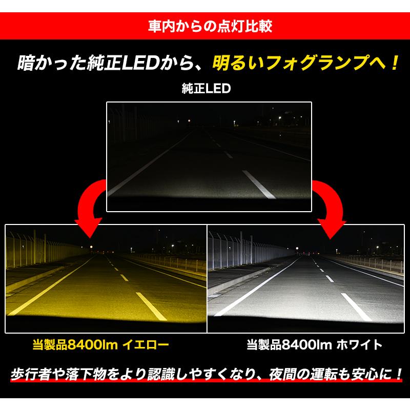アウトレット LEDフォグランプ イエロー イエローフォグ フォグランプ 2色切り替え 2色発光 バイカラー 実測値 8400lm VELENO ヴェレーノ ベレーノ HB4_8