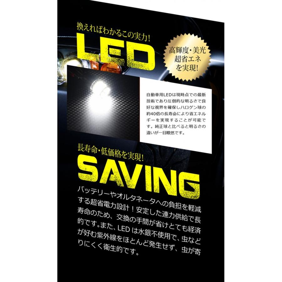 T10 T16 バルブ LED ポジション バックランプ ウインカー 爆光 無極性 36w 白/ホワイト/アンバー/赤/青 3014チップ スモール |  | 07