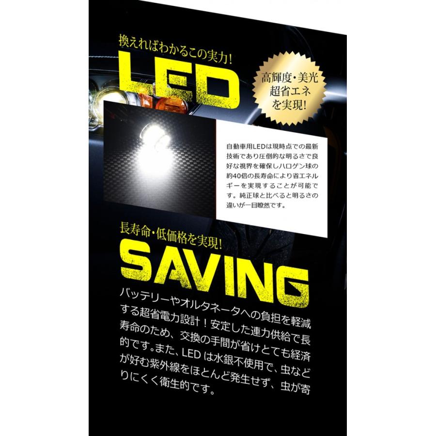 T10 T16 バルブ LED ポジション バックランプ ウインカー 爆光 無極性 36w 白/ホワイト/アンバー/赤/青 3014チップ スモール｜reiz｜08