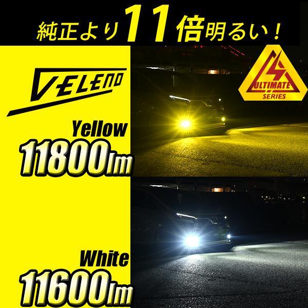 VELENO H16 専用 LEDフォグランプ イエロー イエローフォグ H16 実測値