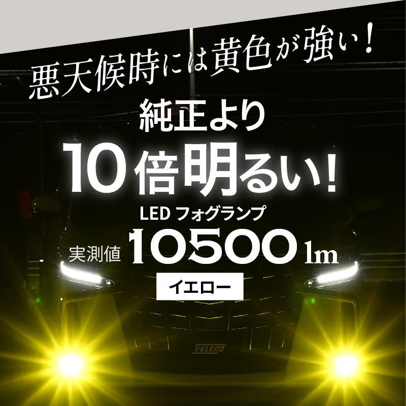 ヴェルファイア 前期 後期 純正LED除く H23.11 〜 LEDフォグランプ イエロー イエローフォグ H8 H11 H16 実測値 10500lm 9900lm VELENO ヴェレーノ ベレーノ｜reiz｜12