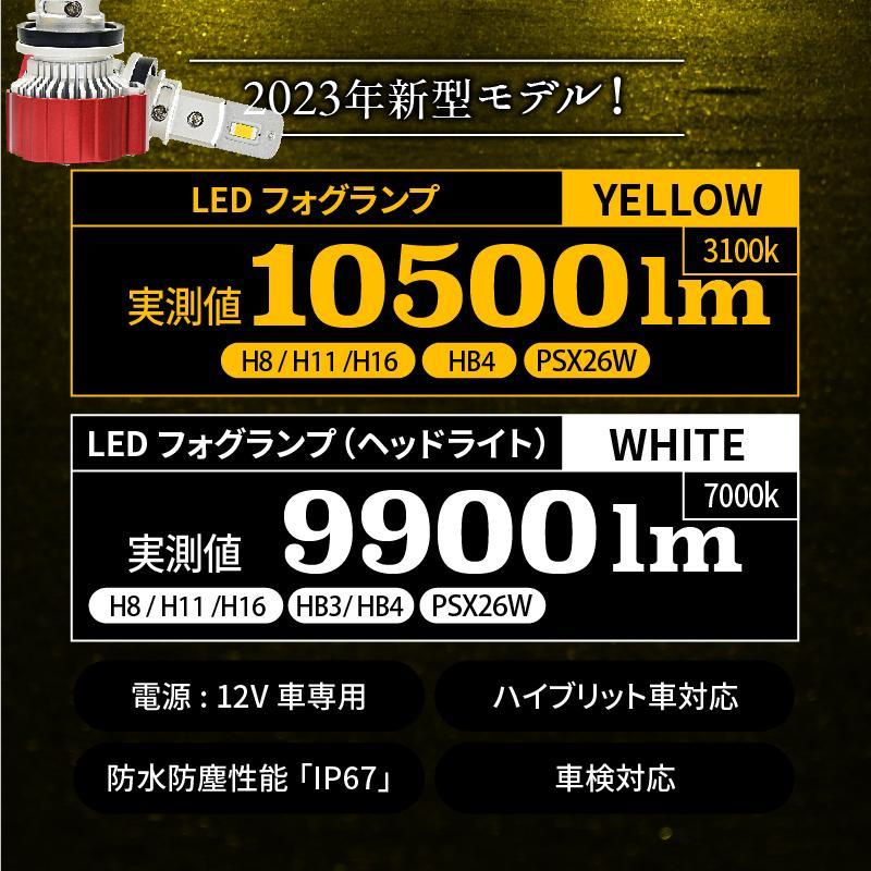 スズキ イグニス H28.1〜 LEDフォグランプ イエロー イエローフォグ ホワイト H8 実測値 10500lm 9900lm VELENO ヴェレーノ ベレーノ_2