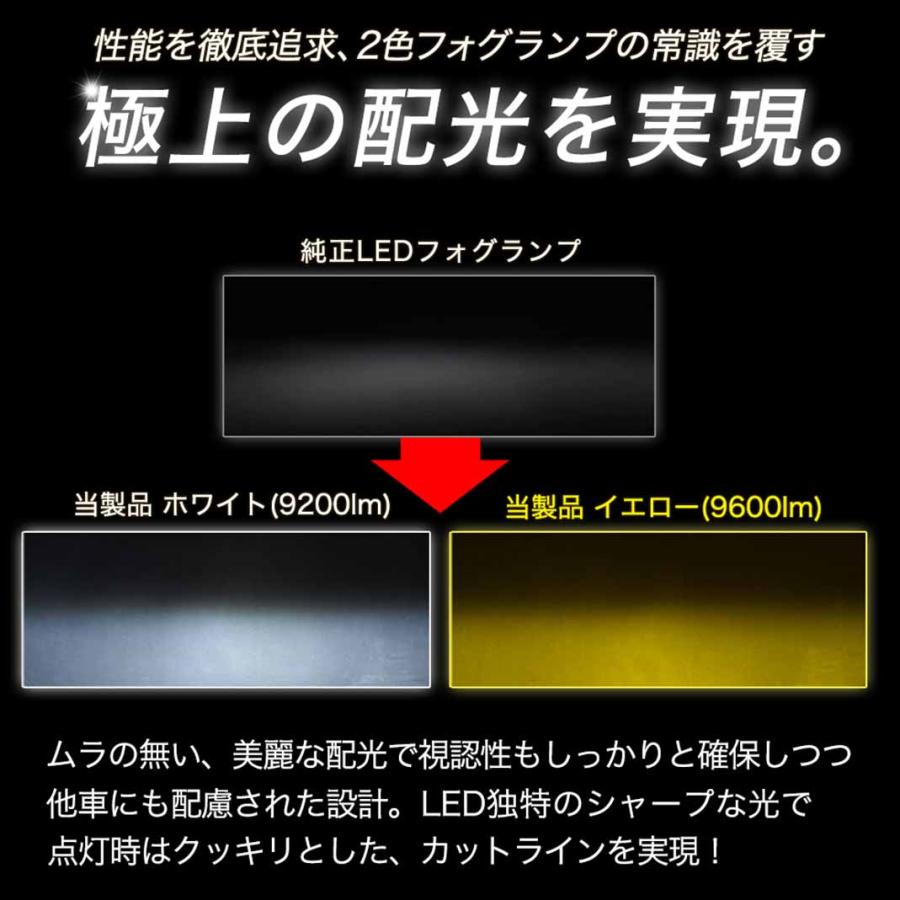VELENO - カムリ 70系 H29.7~ AXVH LEDフォグランプ 2色 うつり変わり 黄色 白いこと 位置づける値 9600ルーメン 9200ルーメン バイ色合い 爆光 ヴェレーノ