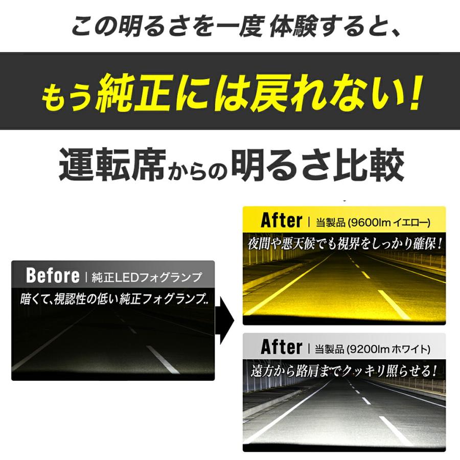 VELENO - エスクァイア 80系 H26.10〜 LEDフォグランプ 2色 うつり変わり 黄色 白いこと 位置づける値 9600ルーメン 9200ルーメン バイ色合い 爆光 ヴェレーノ