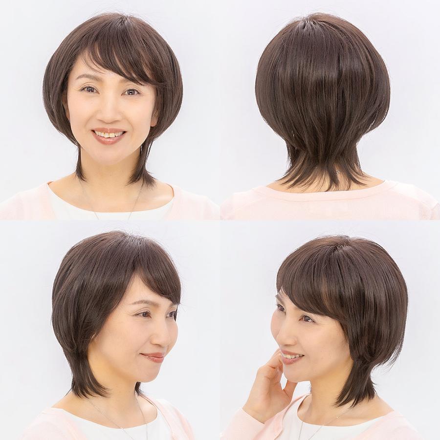 母の日 ウィッグに見える帽子DX ミディアムレイヤー Lサイズ