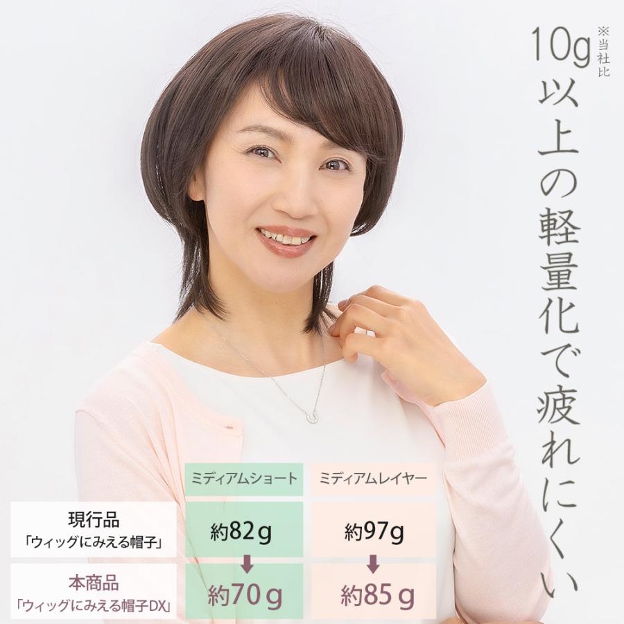 【さらにさらに値下げしました】ウィッグセット　ウィッグにみえる帽子 かつら ミディアムレイヤー　医療用  ウィッグのケア用品 ウィッグにみえる帽子 HAT-06 ミディアムレイヤー | 医療用ウィッグ
