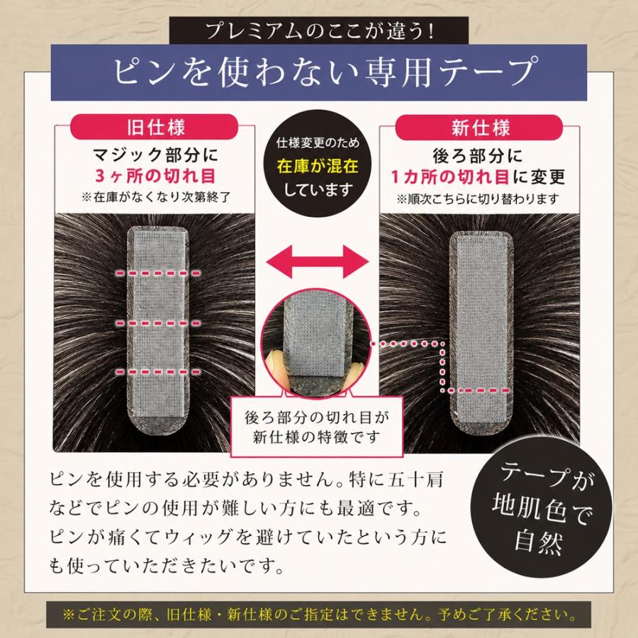 ピンなし 部分かつら PP01 パットポンプレミアム ショート つむじ 薄毛 