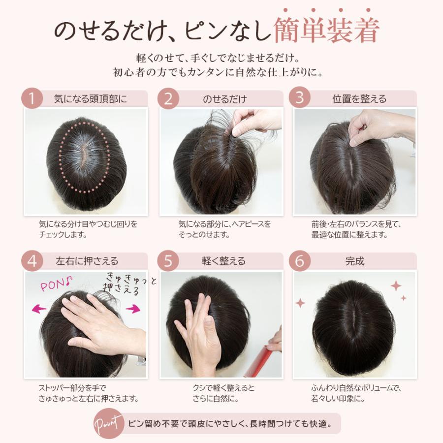 爆買 ピンなし 部分かつら PP05 分け目用部分ウィッグ『Pat・pon Prima