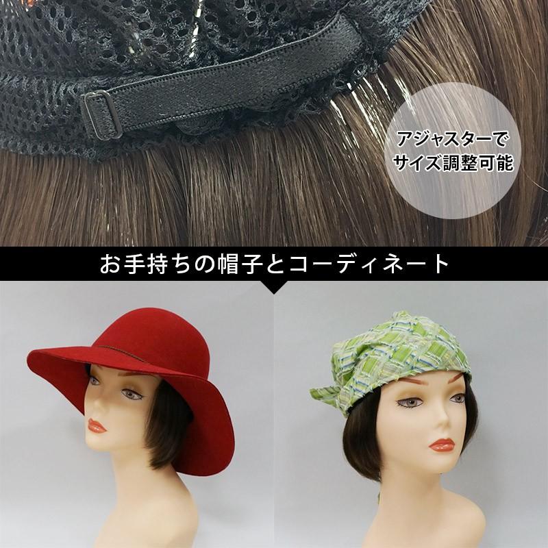 帽子用医療ウィッグ 人毛100% 毛付きインナーキャップ ショート 帽子用医療ウィッグ 人毛100% 毛付きインナーキャップ ショート
