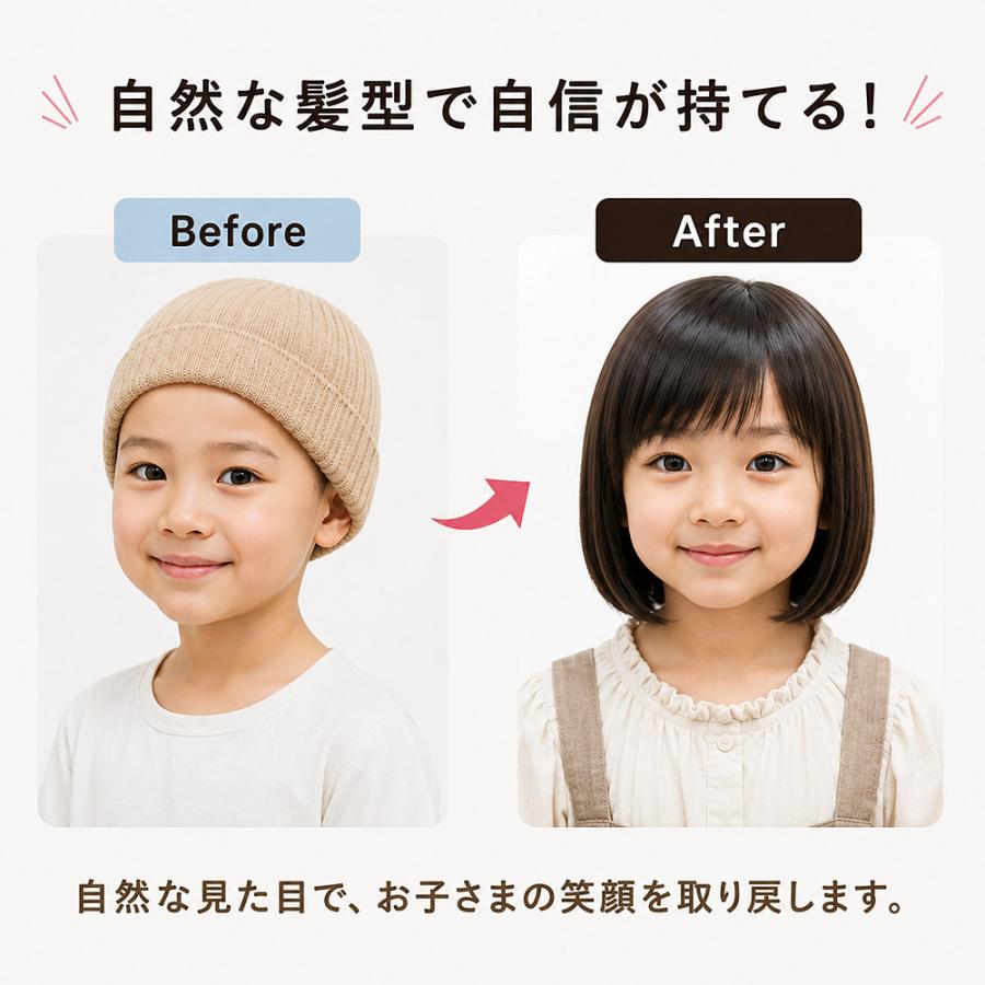爆買 ウィッグにみえる帽子 キッズ用 ボブ HAT-C1 フリーサイズ