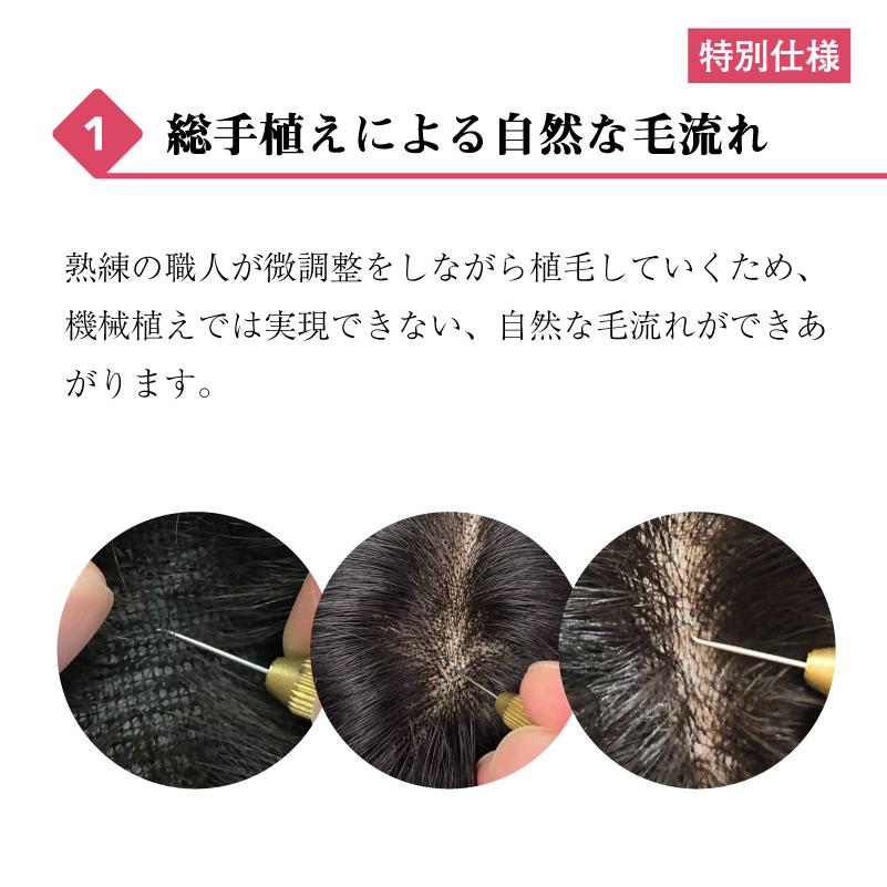 返品OK 部分ウィッグ 人毛100% ヘアピース 女性 頭頂部 かつら 頭頂部 