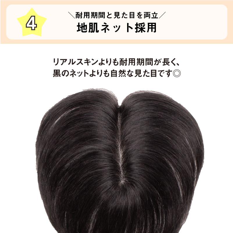 【新価格】 返品OK ピンなしウィッグ メルティプラス 部分 ウィッグ ピン不要 白髪隠し 分け目 頭頂部 総手植え ヘアピース 薄毛 女性用 Melty+ウィッグ 約20cmの画像