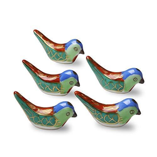 宅送 京焼 清水焼 箸置き 金彩鳥 ５個セット 新品 Immo Ikram Com Tn