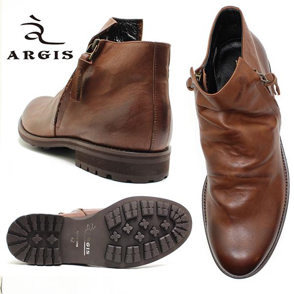 ARGIS（アルジス） 62206 本革ショートブーツ 日本製 タンクソール