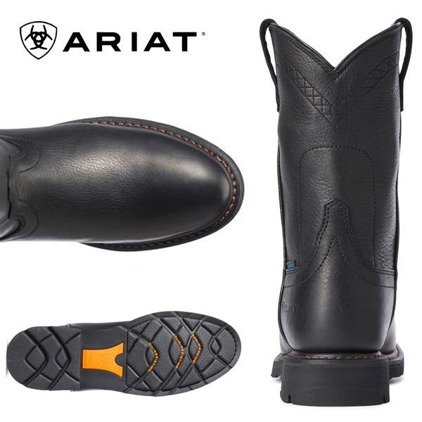 【美品】アリアット SierraH2O US8.5EE ペコスブーツ ウエスタン ARIAT アリアット Sierra H2O Waterproof Work Boot シエラ