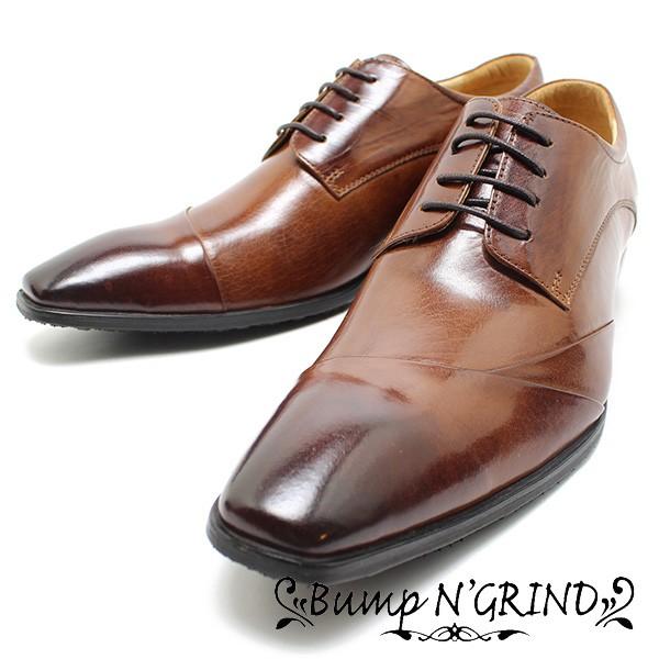 経典ブランド 送料無料 メンズ 仕事用 革靴 紐靴 トラッド ビジネスブーツ 本革ビジネスシューズ キャメル 外羽変形ストレートチップ 6050 Grind N Bump バンプアンドグラインド 防水スプレープレゼント シューズ Dagl Tg