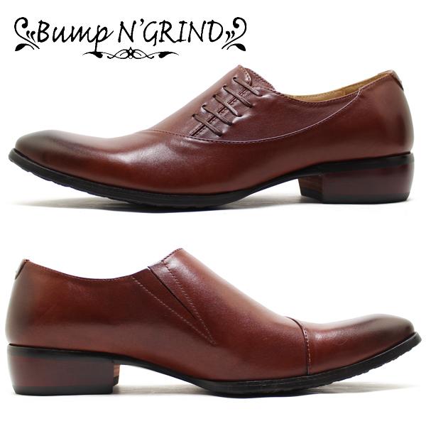 Bump N' GRIND バンプアンドグラインド BG-6071 本革 ビジネスシューズ 革靴 紳士靴 レースアップ レザー スリッポン ブラック Bump N' GRIND（バンプアンドグラインド） BG-6071 本革 ビジネス