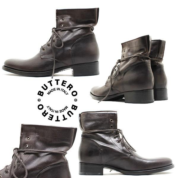 BUTTERO ブッテロ 日本正規品 定番7ホール・レースアップブーツ PE-LUD