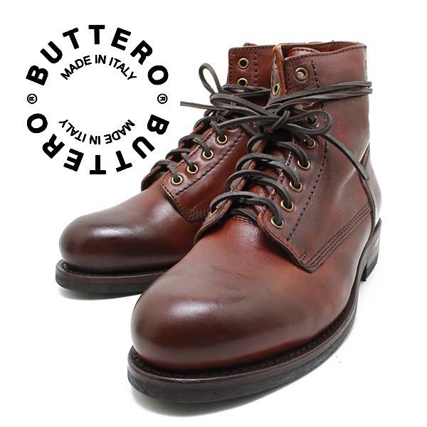 BUTTERO ブッテロ 日本正規品 プレーントゥ・レースアップブーツ PE