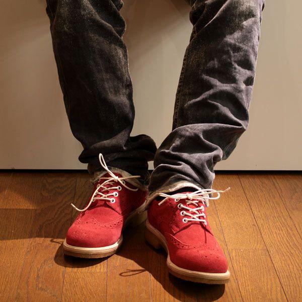 ■サイズ交換無料■DEDEsKEN/デデスケン クレープソール・スエードウィングチップシューズ ブラックスエードレザー【フルブローグ/生ゴム □サイズ交換無料□DEDEsKEN デデスケン クレープソール・スエード