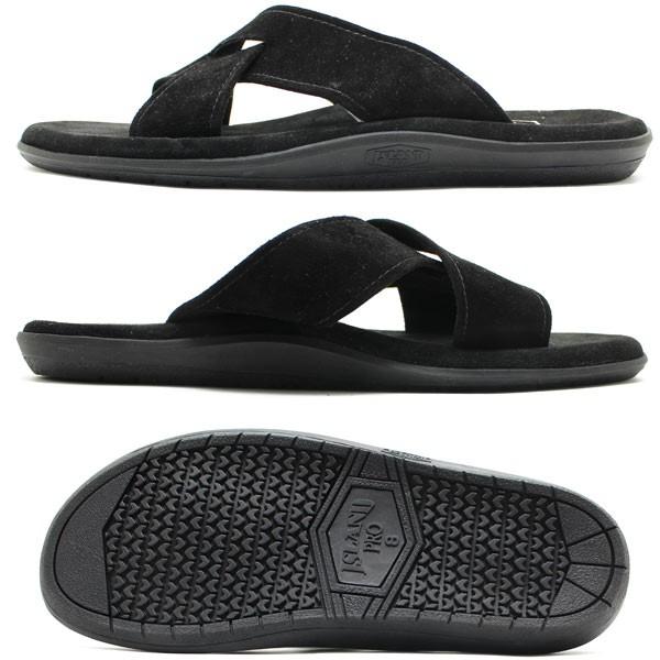 【新品】 SLIPPER PB223 ブラックスエード サンダル ISLAND SLIPPER（アイランドスリッパ） Island Slipper PB223 スエード