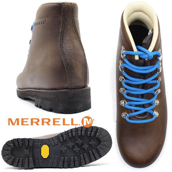 MERRELL（メレル） LEATHER レザー トレッキングシューズ BROWN MOGANO