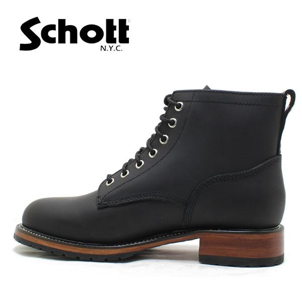 One Star Collection ワンスター コレクション ショット メンズ Magnum Boots ブーツ 靴 シューズ ワークブーツ レザー レースアップ ウォータープルーフ ブラック 黒 送料無料 Schott S25506 SCHOTT（ショット） レースアップブーツ Lace up boots ワンスター