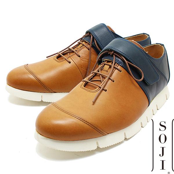 Soji ソジ Obi 飴藍 Obi 上質レザー軽量ホワイトソール 飴藍 Relaaax メンズ