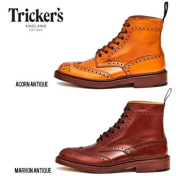 Tricker's トリッカーズ M5634 STOW LEATHER SOLE ストウ レザーソール カントリーブーツ 定番の画像