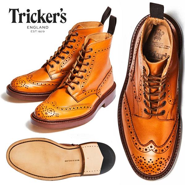 Tricker's トリッカーズ M5634 STOW LEATHER SOLE ストウ レザーソール カントリーブーツ 定番の画像