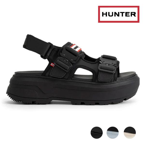 国内正規品 HUNTER ユニセックス シティ リベル ネオ レザー バックル サンダル レインシューズ　UFD3109LEA 耐水性 カジュアル レジャー フェス HUNTER（ハンター） 国内正規品 ユニセックス シティ リベル ネオ